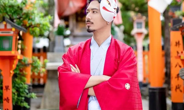 Traditional fashion men's kimono