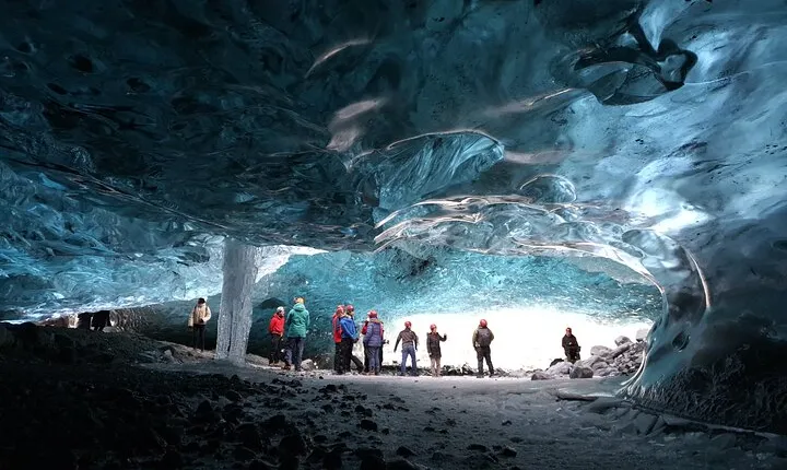 2-Day Blue Ice Cave, Glacier Lagoon and South Coast Tour