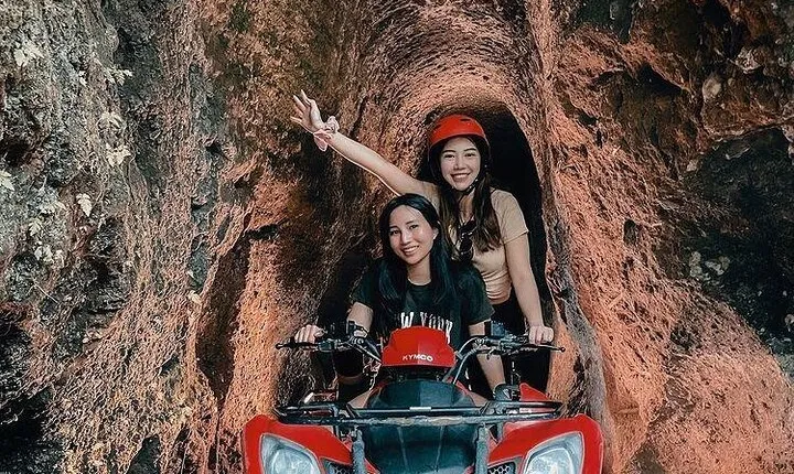 Quadbike Adventure with Tunnel and Waterfall Tour in Bali