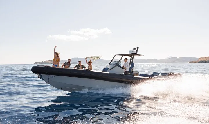 Three Greek Islands Full-Day Private Luxury Boat Tour