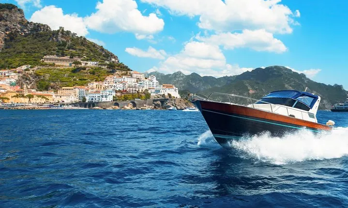 Amalfi Coast Boat Tour With Pickup from Sorrento Area Hotels
