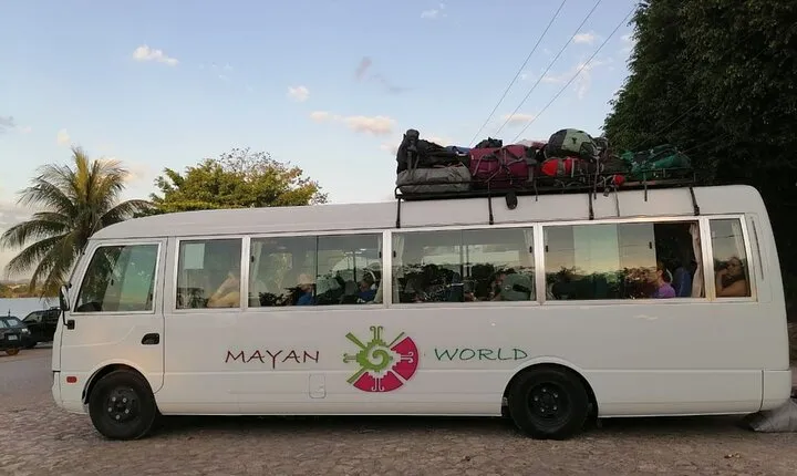 Bus transfer from Flores, Guatemala to Belize City