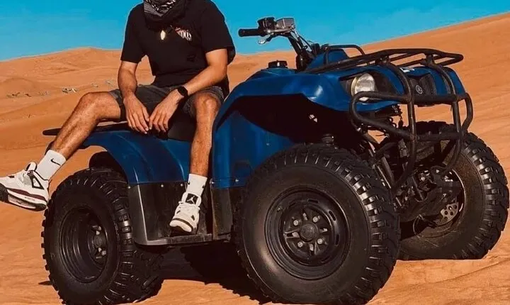 Desert Safari Dubai 25 minutes Quad Bike Free Camel Ride BBQ Dinner