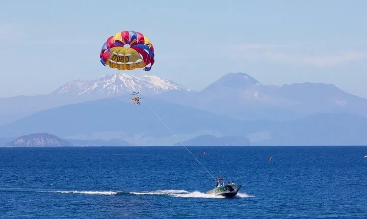 Parasailing Adventure over Lake Taupo