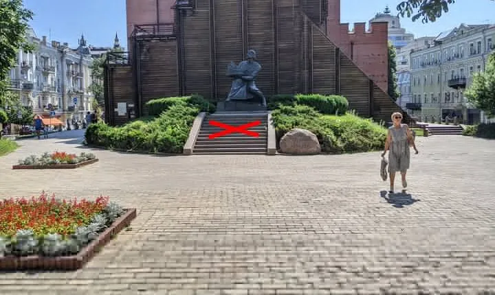 Kyiv centre overview walking