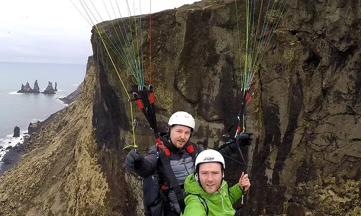 Paragliding and South Coast Waterfalls Day Tour from Reykjavík