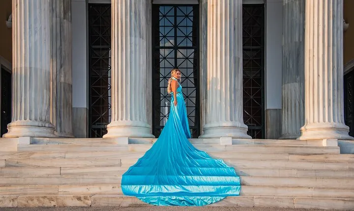 Athens Flying Dress Photoshoot