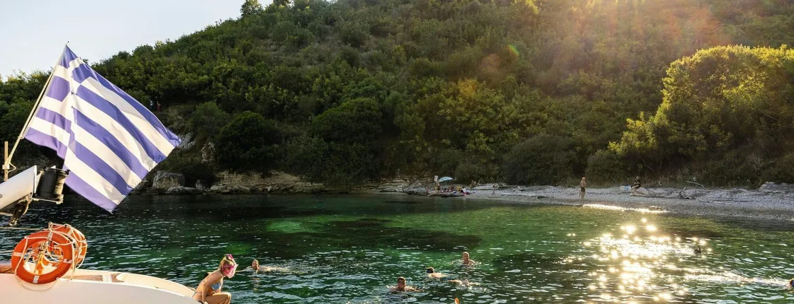 Half-day catamaran sailing trip around Thassos with drinks