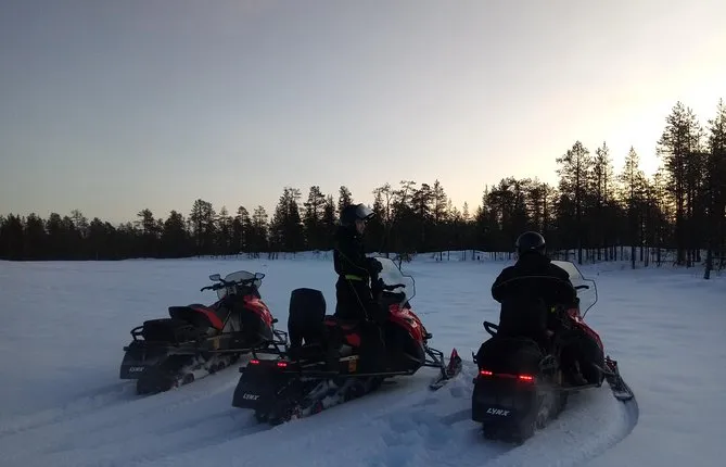 Snowmobile and ice fishing excursion (private tour)