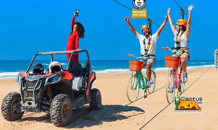 Beach UTV & Sky Bike COMBO in Cabo by Cactus Tours Park