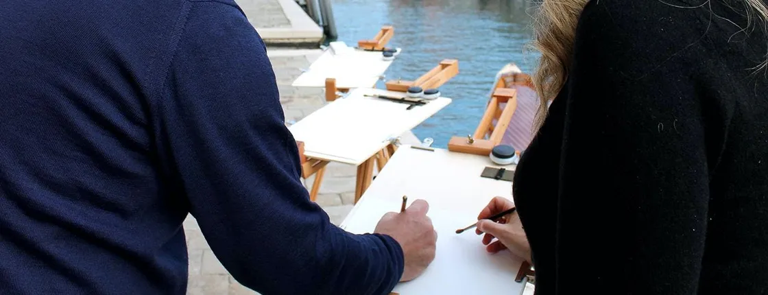 Watercolors workshop in Venice with a famous artist