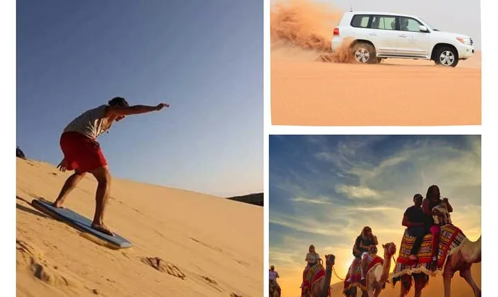 Dune Safari,Sand boarding, Camel ride, Sealine and Inlands sea