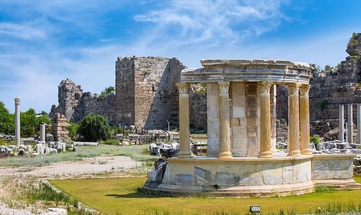 Ancient cities of Side and Aspendos and Manavgat Waterfall from Alanya