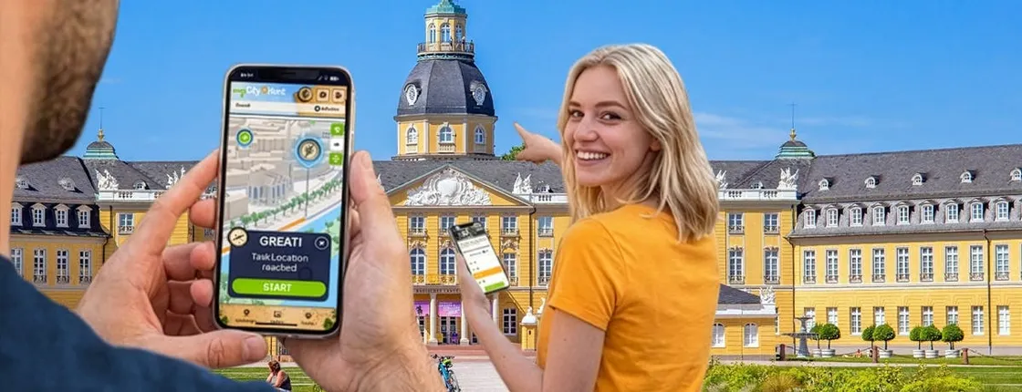Self-guided digital scavenger hunt in Karlsruhe