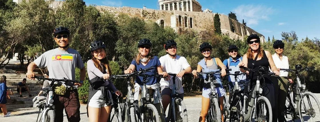Athens Old Town and Acropolis guided e-bike tour