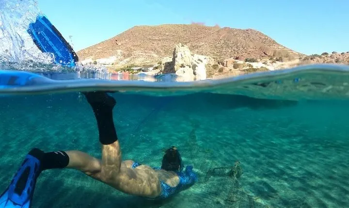 Alicante: Calas & Beaches Snorkeling with E - Bikes