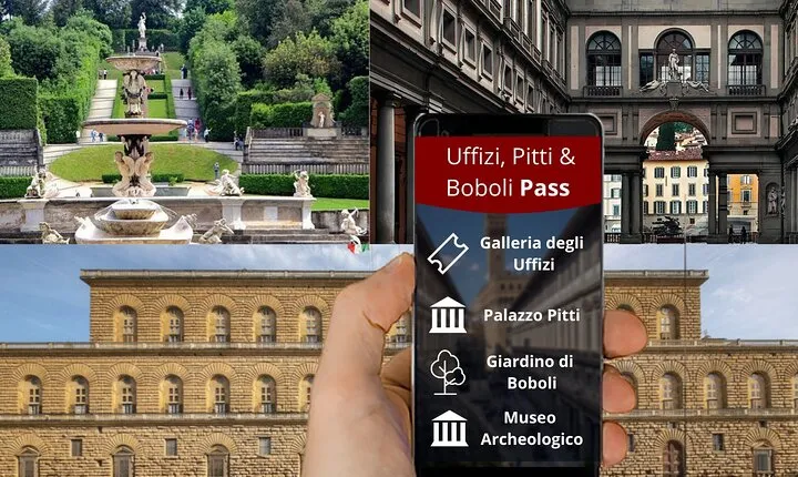 Uffizi Combined Ticket: UFFIZI, PITTI, BOBOLI & digital audioguide