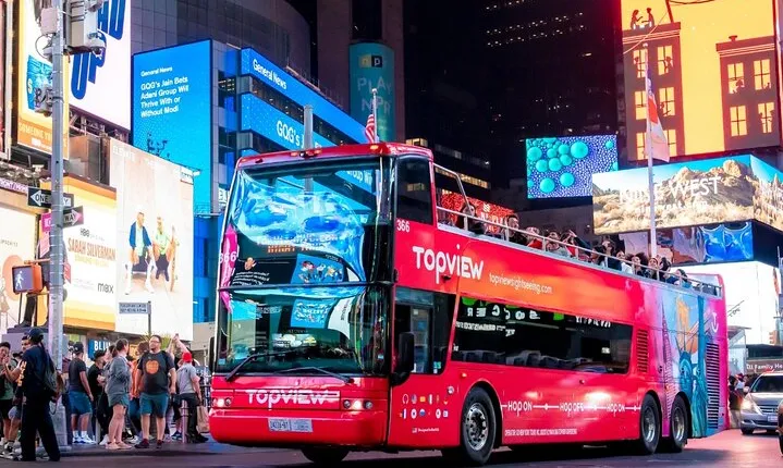 New York Night Tour: Open Top Bus Tour by TopView®
