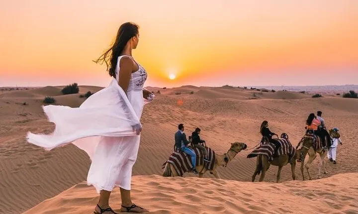 Evening Desert Safari & BBQ With Live Shows,Camel Ride,Falcon pic