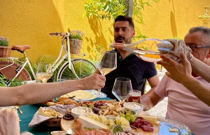 Dinner under a Lemon tree patio