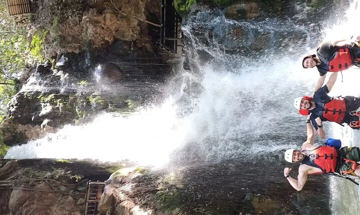 Guachipelin Waterfall Canyoning rappel& Hot Springs+ lunch buffet