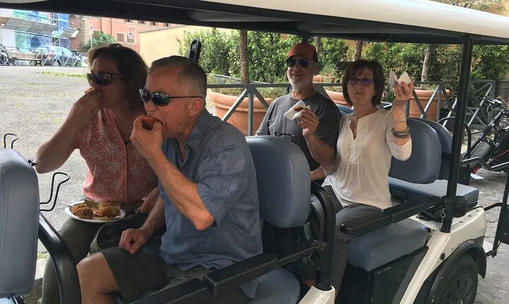 Rome: Lip Smacking 4 hours Foodie Tours in golf cart
