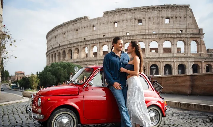 Fiat 500 Retro Car Tour with Professional Photoshoot