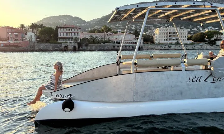 Private Sunset Tour in Solar Boat near Nice and Monaco
