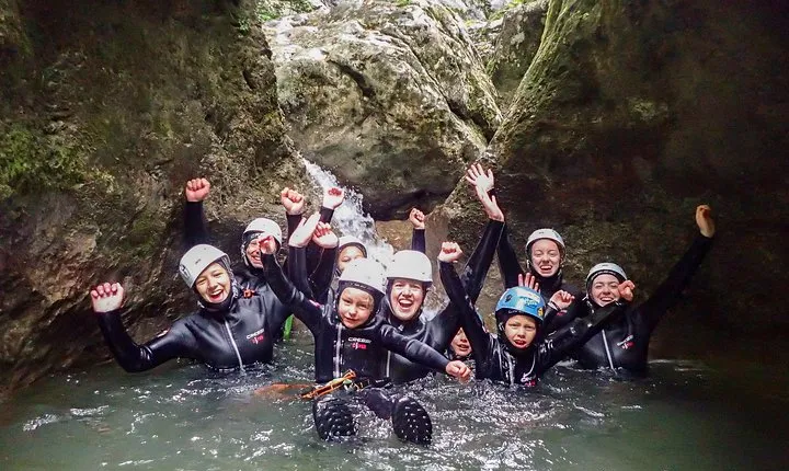 Family Canyoning near Lake Bled