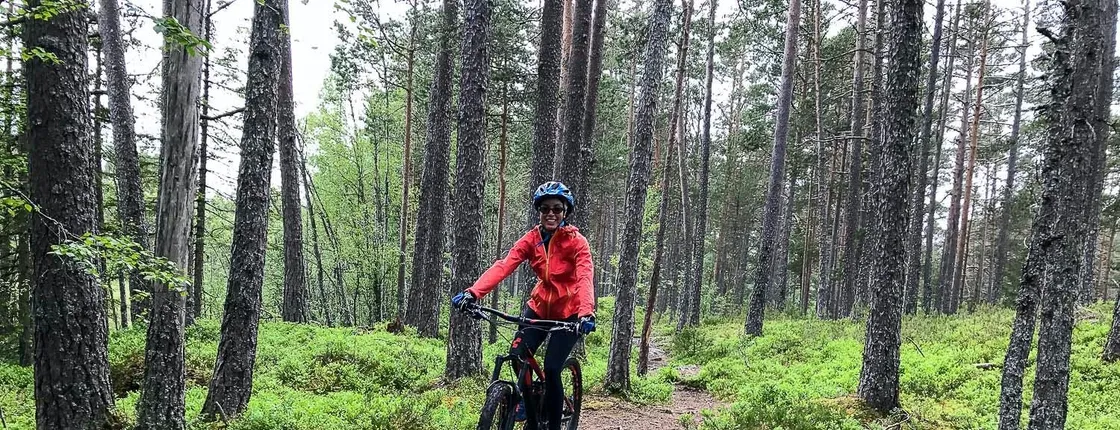 Mountain biking experience through the Voss forest