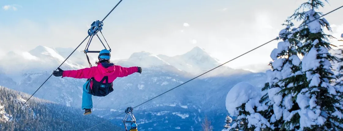 Fly down the Superfly Zipline - winter edition