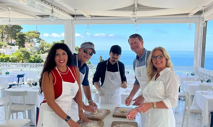 Capri Small Group Pasta Cooking Class with Wine Included