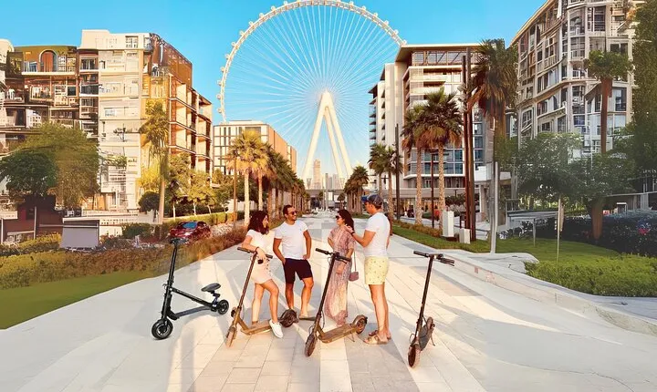 E-Scooter Guided Tour of Marina, JBR, Bluewaters Top Attractions