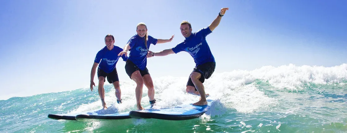 Beginner surf lesson in Ballina