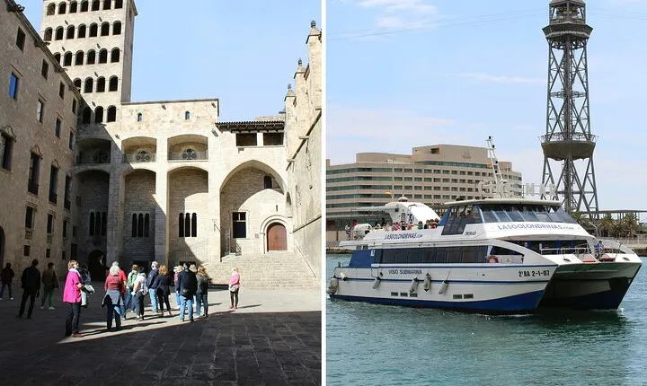 Barcelona walking tour Gothic Quarter and Ramblas+Boat trip