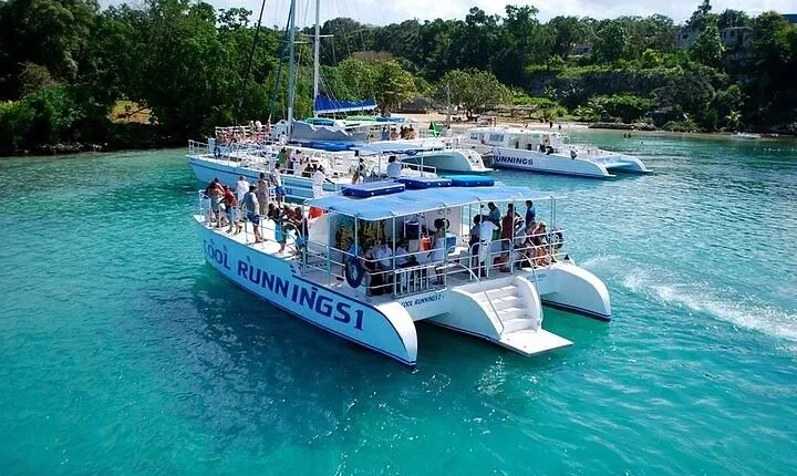 Dunn's River Falls Party Cruise, Blue Hole with Snorkeling, free beverages