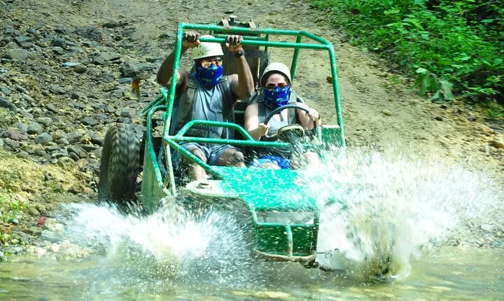 Dune buggy and Party Boat