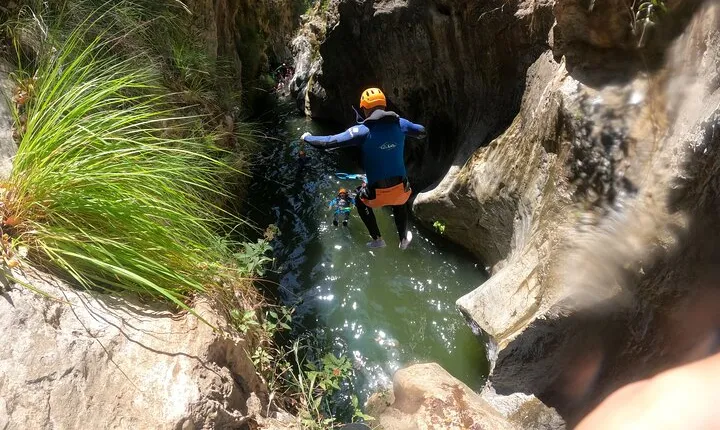 From Estepona: Guided Canyoning Tour on the Guadalmina River