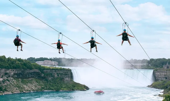 Zipline To The Falls in Niagara Falls, Canada