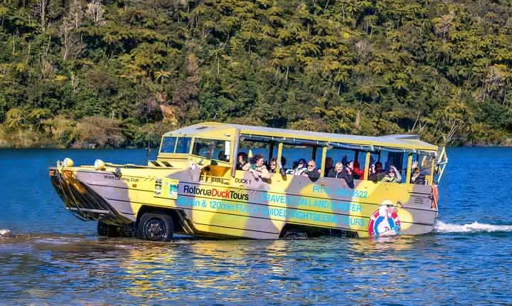 Rotorua Duck Boat Guided City and Lakes Tour