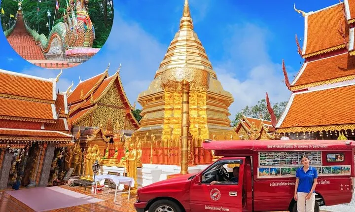 Doi Suthep Temple Tour by Local Red Car – 3 Hours Experience