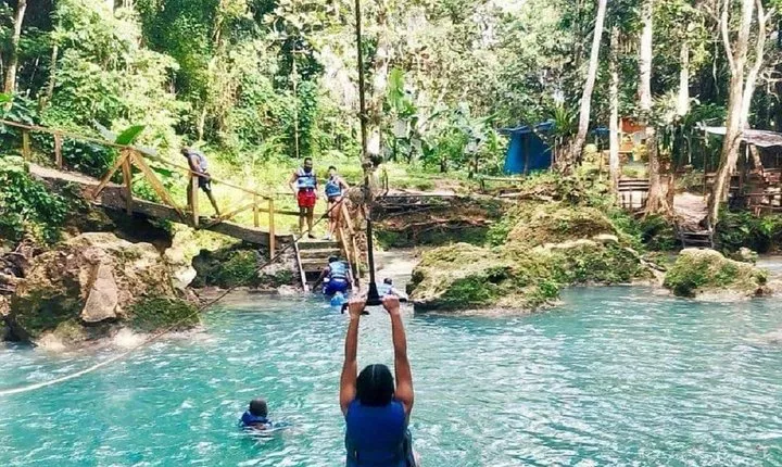Irie Blue Hole Adventure & Bamboo Blu Beach Club Experience from Port Antonio