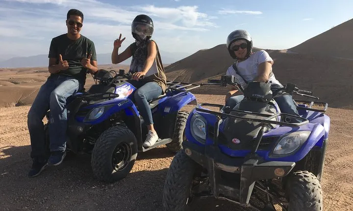 Sunset Camel Ride Quad Tour In Agafay Desert With Dinner