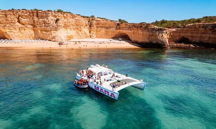 Catamaran BBQ on the Beach: Cruise to Benagil Caves