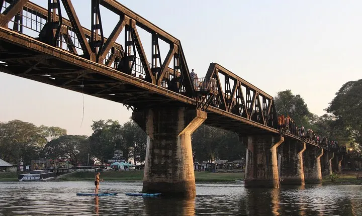 Paddleboarding at the Bridge on the River Kwai