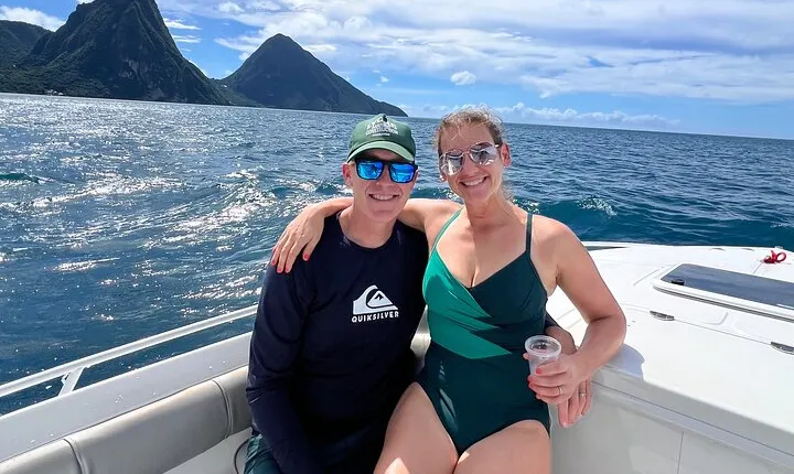 Private Boat Charter St. Lucia, boat tour to Soufriere. Half day.