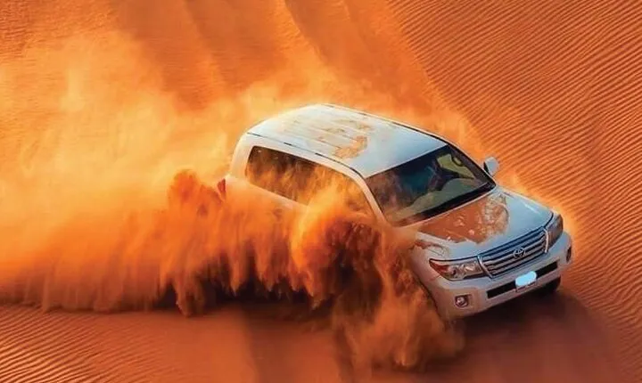 VIP Desert Safari Camel Ride Sand Boarding & BBQ Dinner