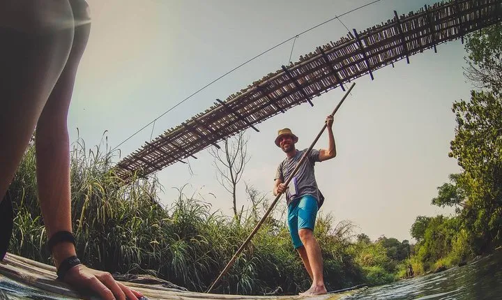 Elephant Sightings , Bamboo Rafting Through The Jungle, Swimming In a Waterfall