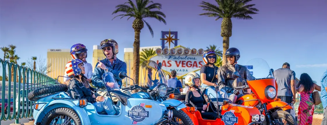 Customized private guided tour of Las Vegas Strip by sidecar