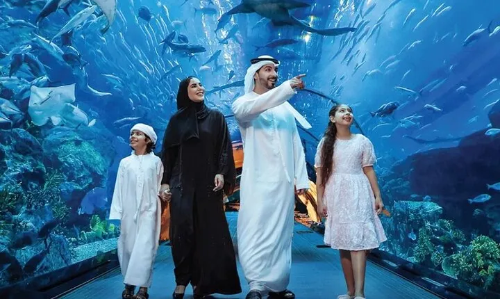 Dubai Mall Aquarium &Underwater Zoo Tickets with Private transfer